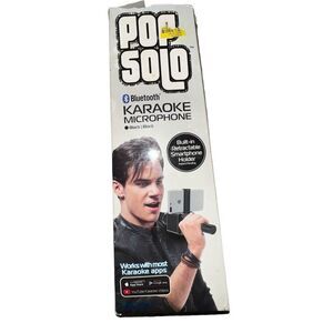 Pop Solo Bluetooth Karaoke Microphone Black